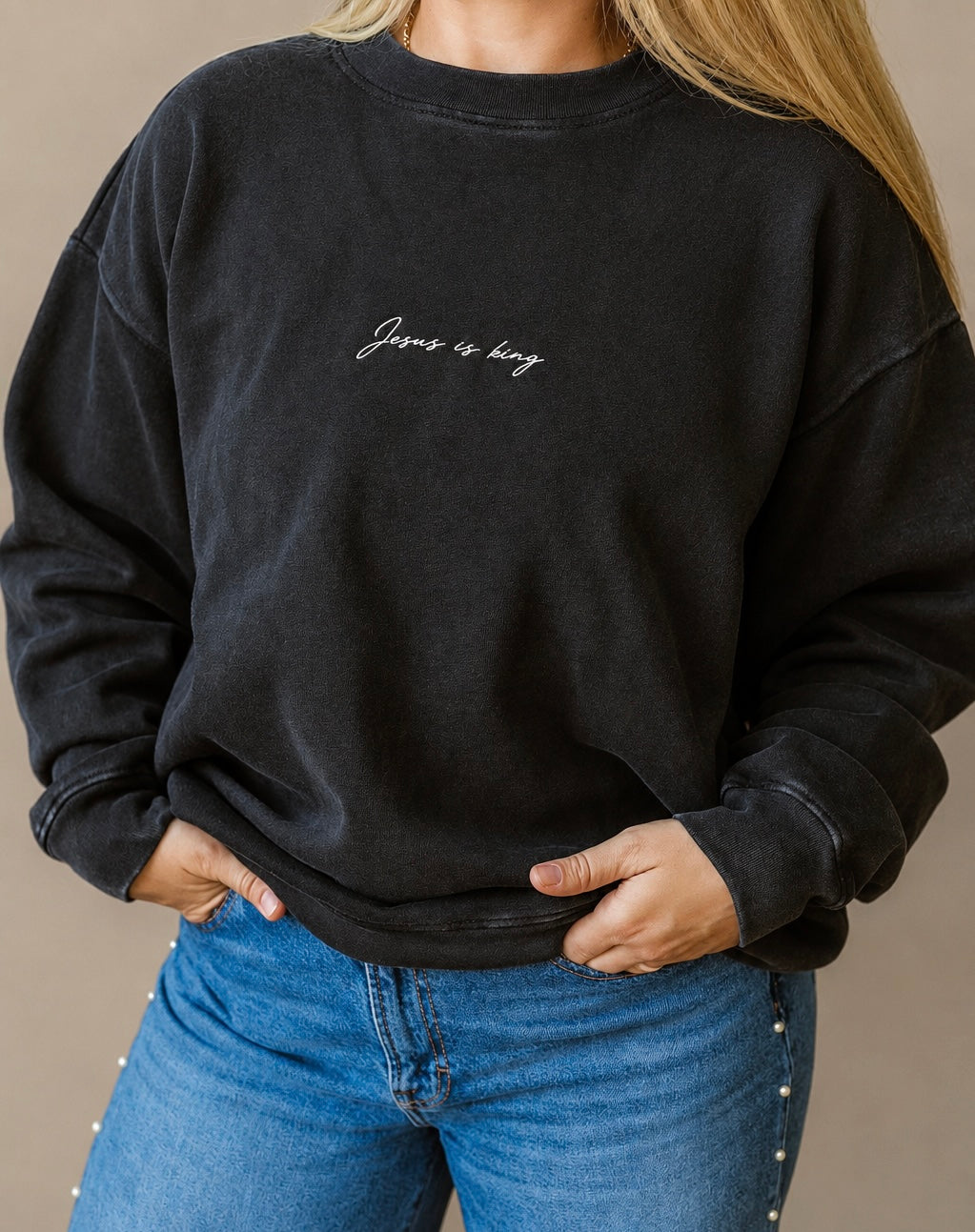“Jesus is King” Cotton Collective Crewneck
